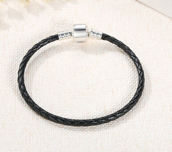 Silver Leather Rope BraceletBracelet