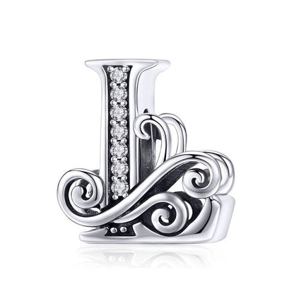 Stylish letter J charm with crystal accents