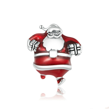 Red and white Santa charm, holiday jewelry