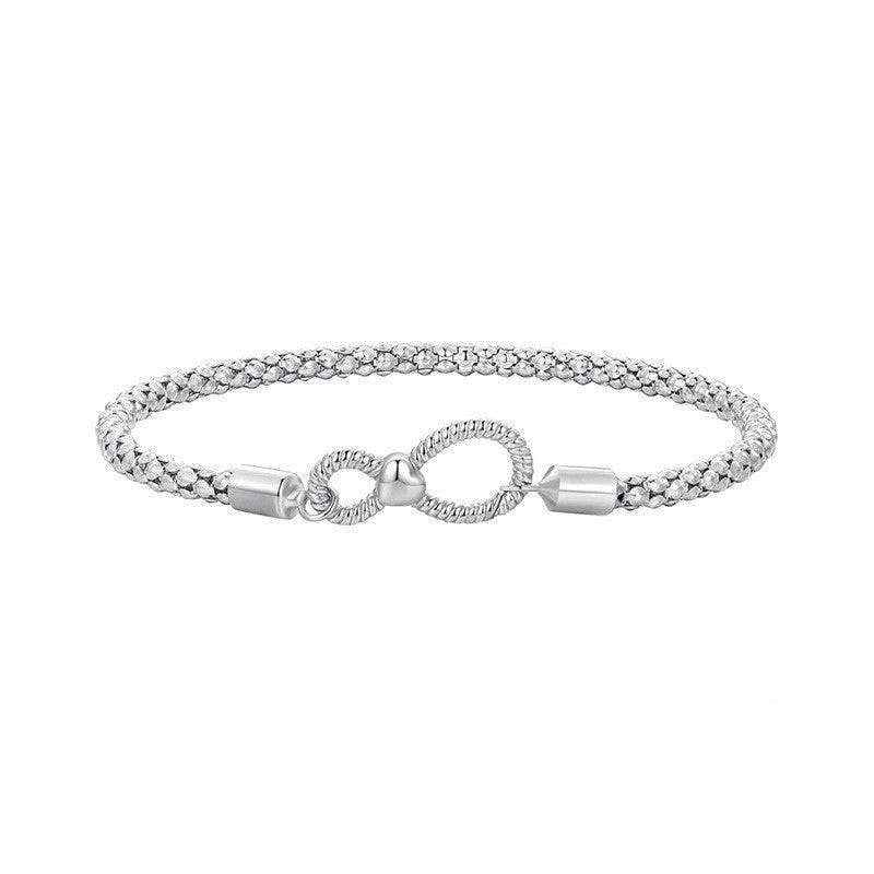 Infinity Knot Silver Bracelet with elegant design