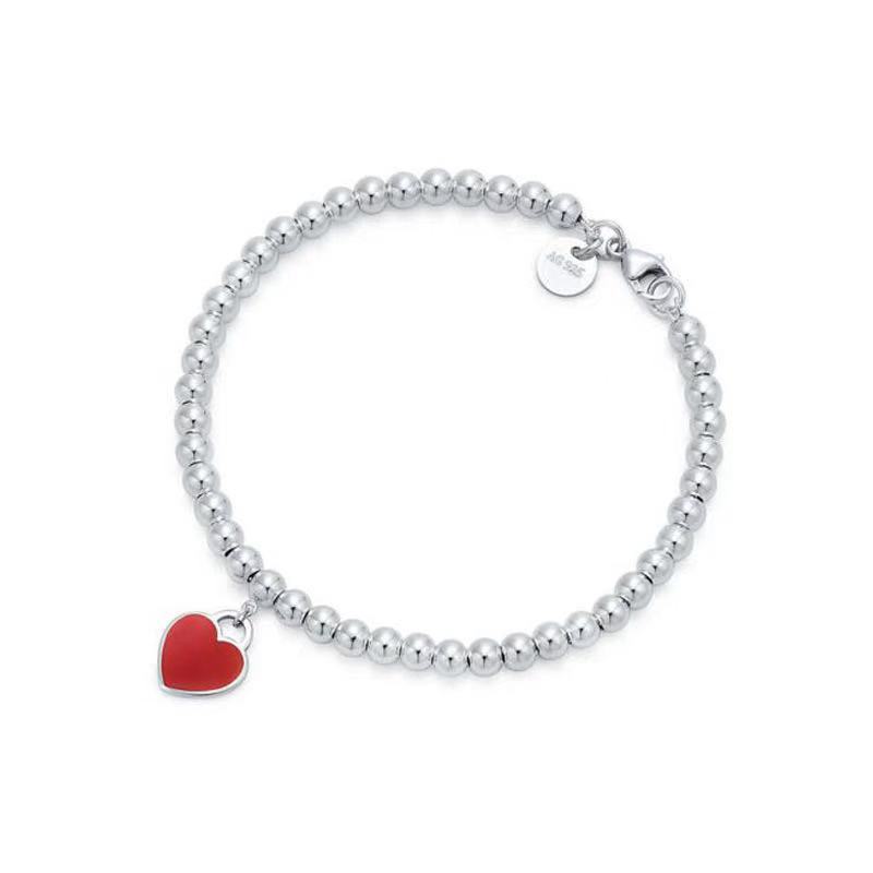 Silver Heart Tag Bracelet