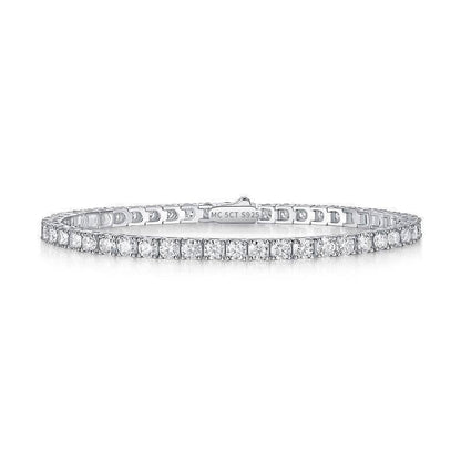 Elegant Moissanite Tennis Bracelet in silver