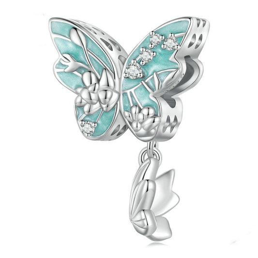 Floral Butterfly Charm